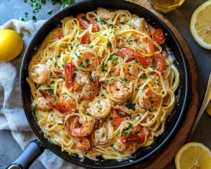 Spring Dinner Party: Creamy Lemon Seafood Pasta in 25 Minutes