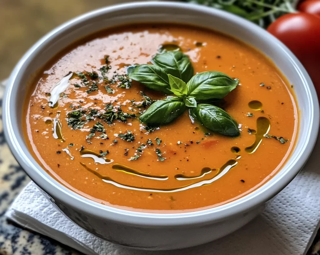 Spring Soup: Creamy Tomato Basil Soup in 20 Minutes