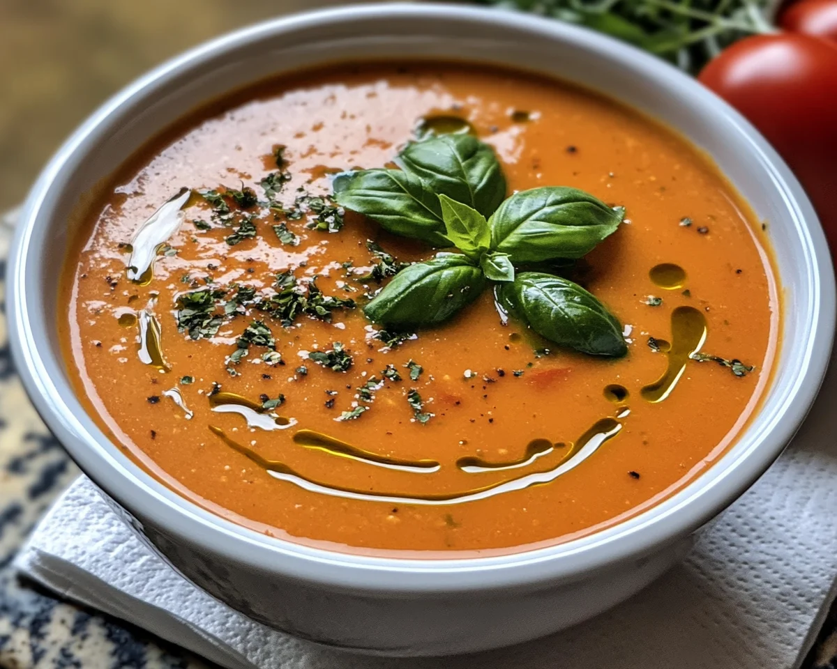 Spring Soup: Creamy Tomato Basil Soup in 20 Minutes