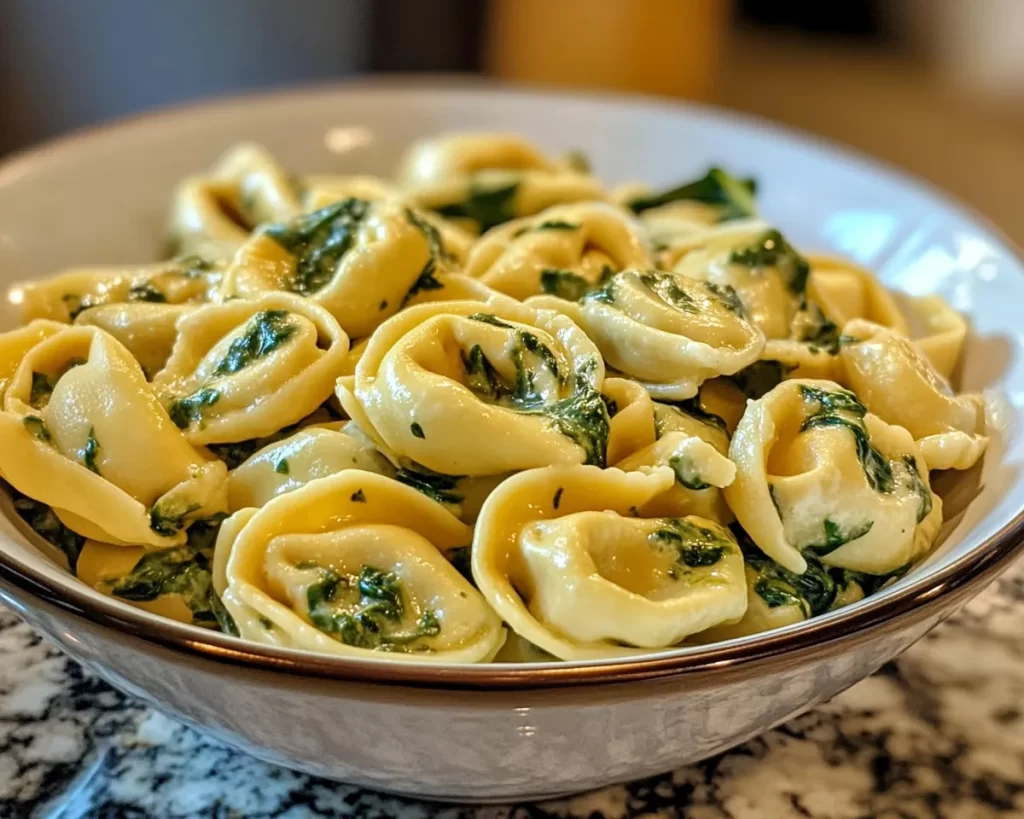 Spring Dinner Ideas: Creamy Spinach Tortellini in 20 Minutes
