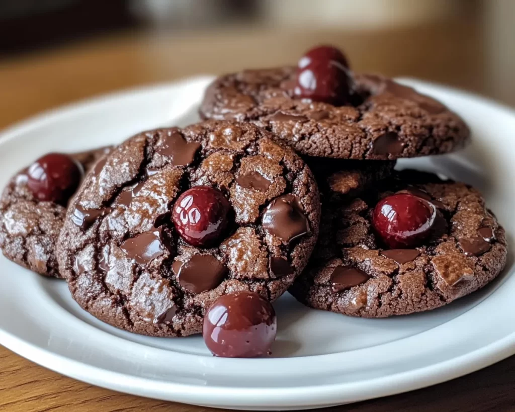 Black Forest Cookie: Chocolate Covered Sour Cherry Cookies in 25 Minutes