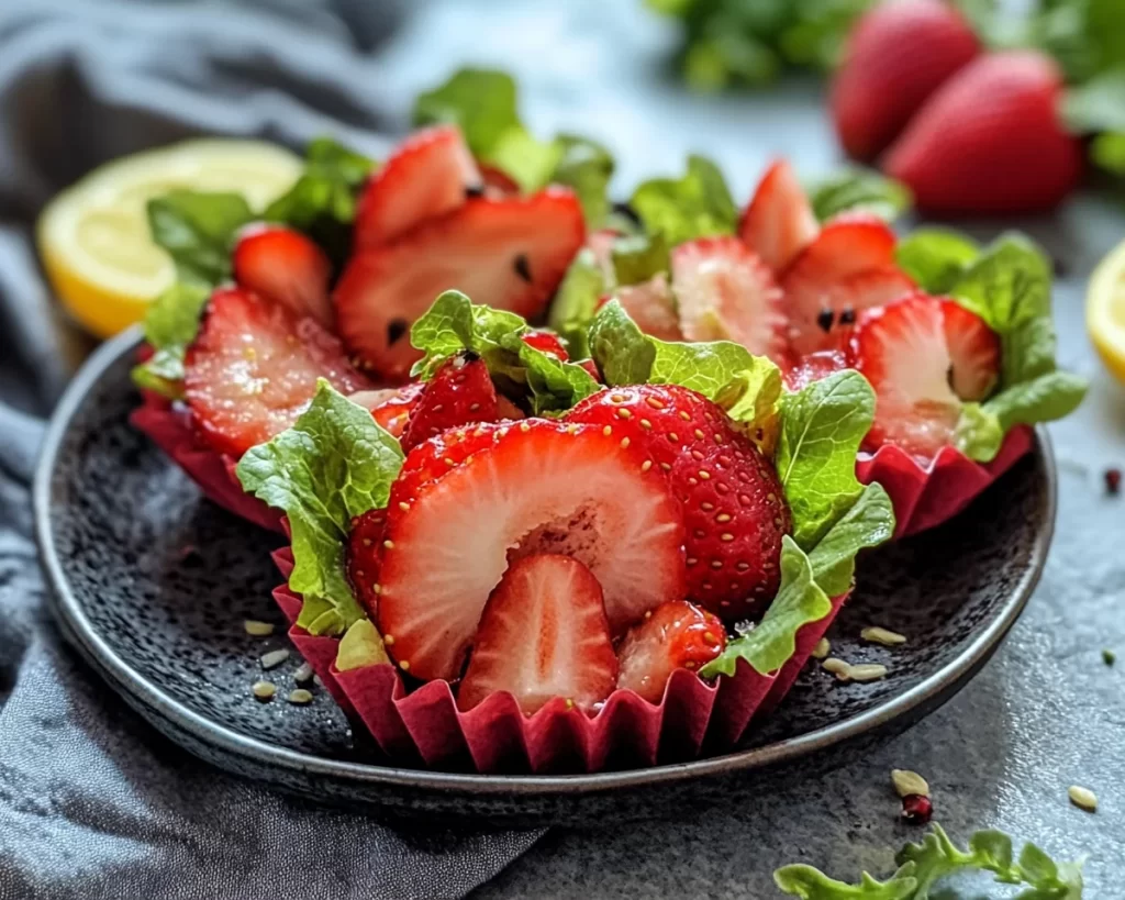 Spring Salad: Strawberry Lemon Salad Cups