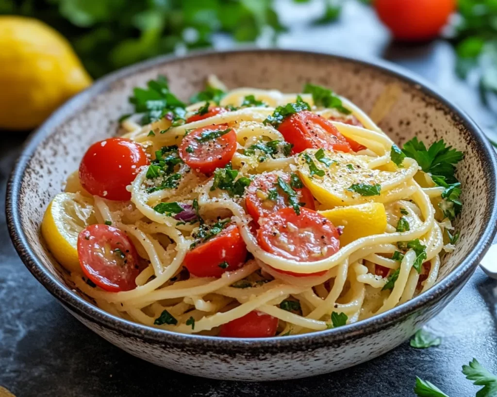 Spring Recipes: Lemon Vinegarette Pasta Salad