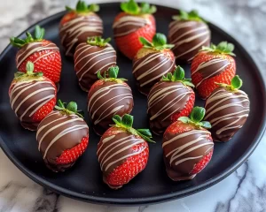 Easter Chocolate Covered Strawberries: Marbled Chocolate Dipped Strawberries in 20 Minutes