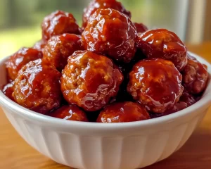 Summer Crockpot Recipes: Crockpot Honey BBQ Meatballs in 10 Minutes Prep