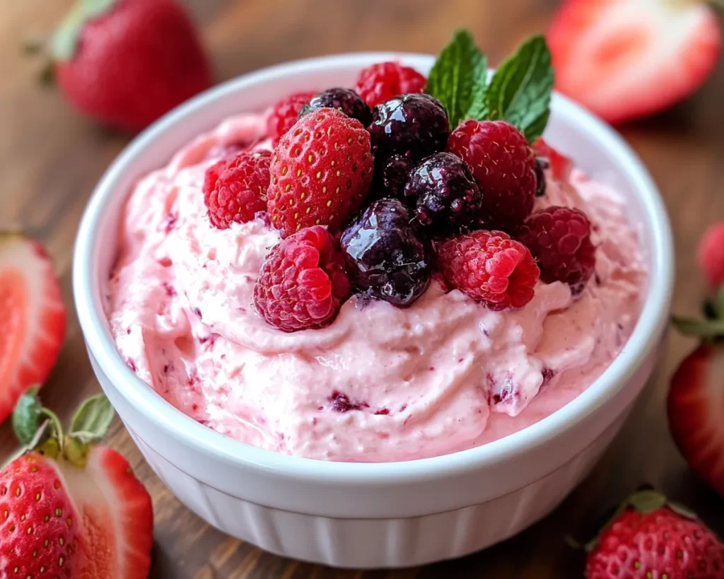 Spring Desserts: Berry Cream Cheese Dip in 5 Ingredients
