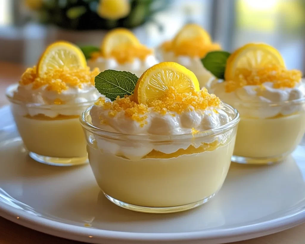 Spring Desserts: Lemon Pudding Dessert Cups