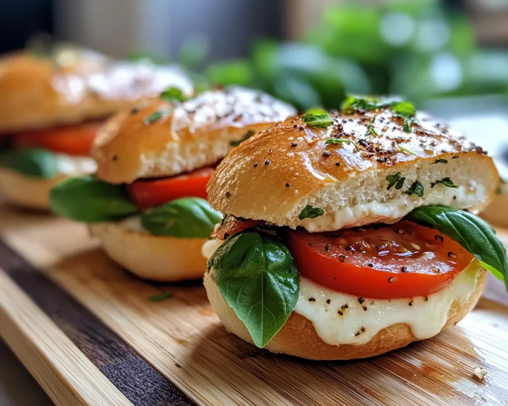 Picnic Food Ideas: Mini Caprese Sandwich Sliders in 15 Minutes