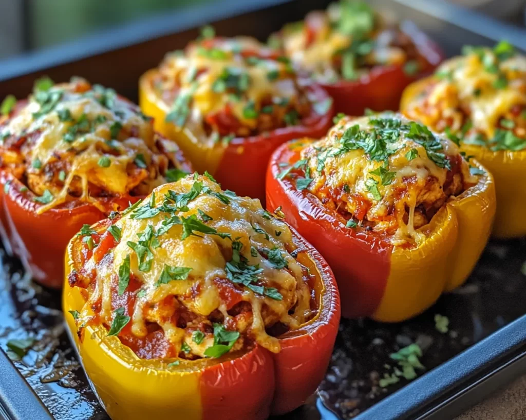 Summer Dinner Ideas: BBQ Chicken Stuffed Peppers in 25 Minutes