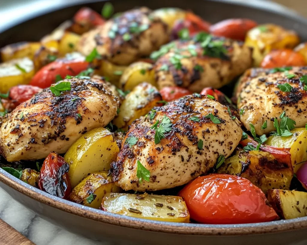Spring Dinner Recipes: One Pan Chicken + Veggies