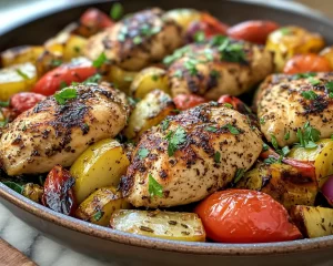 Spring Dinner Recipes: One Pan Chicken + Veggies
