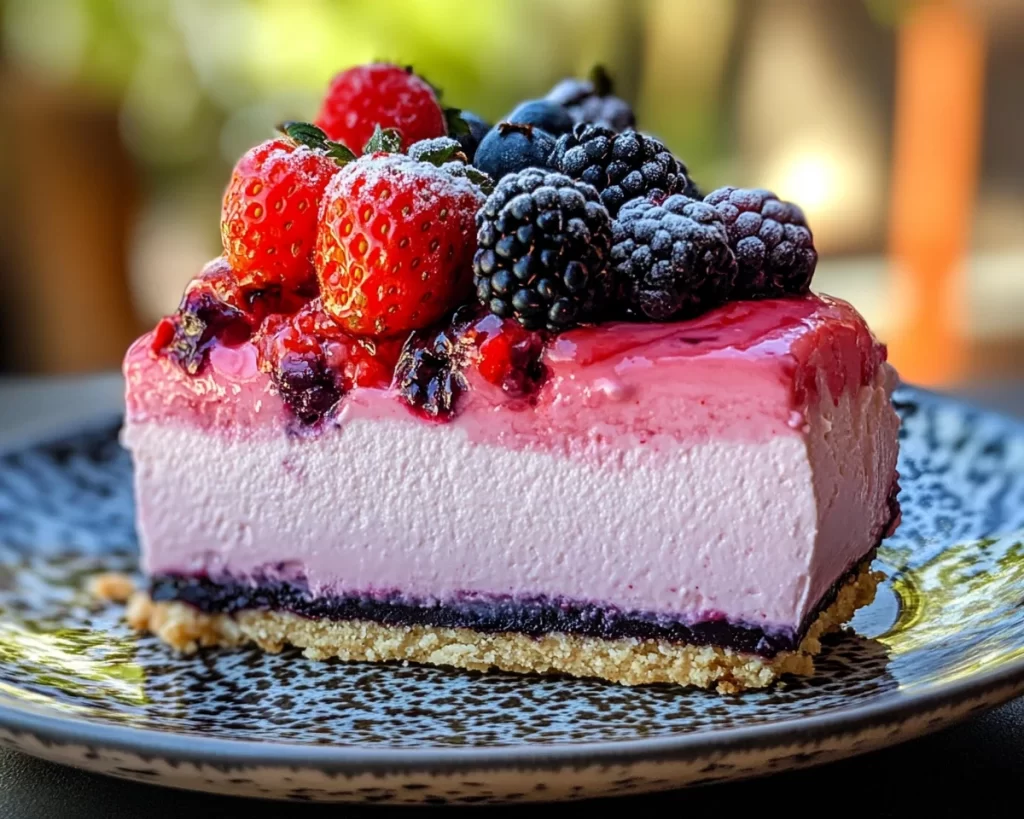 Spring Desserts: No-Bake Berry Cheesecake in 5 Ingredients