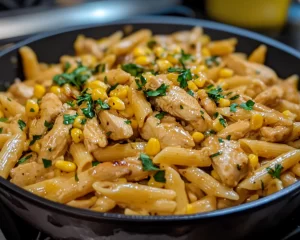 Easy Dinner Recipes for Family: Creamy Chicken & Corn Pasta in 20 Minutes