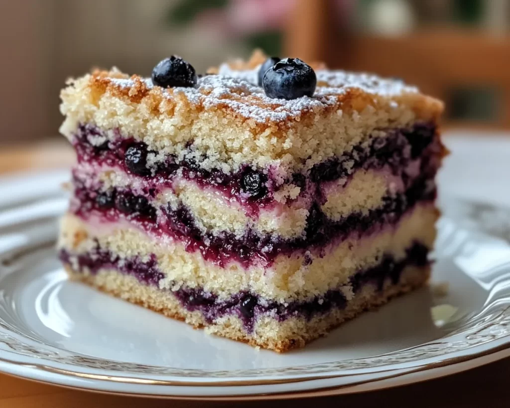 Spring Baking: Blueberry Cream Coffee Cake in 7 Steps