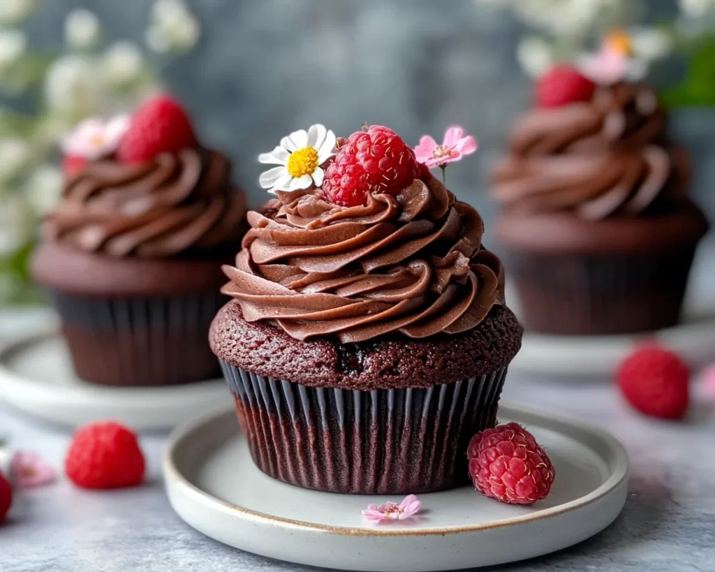 Spring Cupcakes: Raspberry Chocolate Cupcakes in 7 Steps