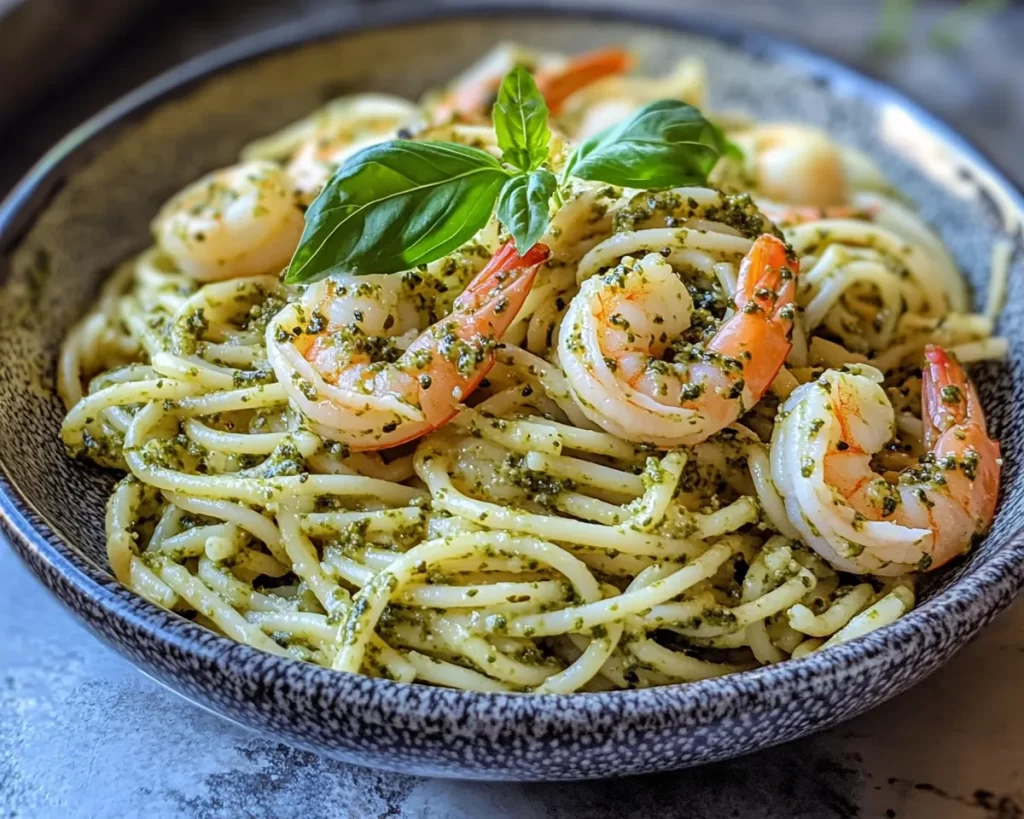 Spring Dinner Ideas: Creamy Pesto Shrimp Pasta in 20 Minutes