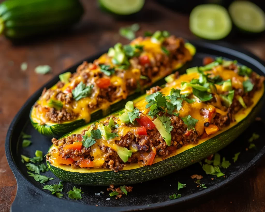 Easy Dinner Recipes for Family: Taco Stuffed Zucchini Boats in 25 Minutes