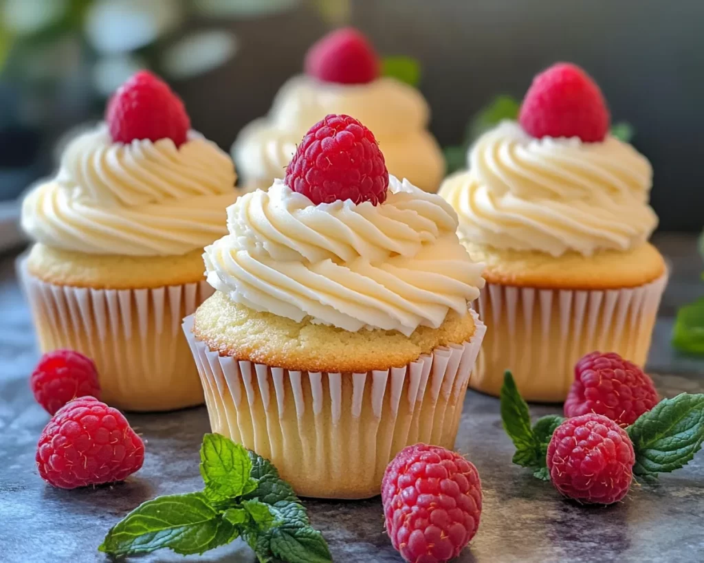 Spring Cupcakes: Raspberry Vanilla Cupcakes in 7 Steps