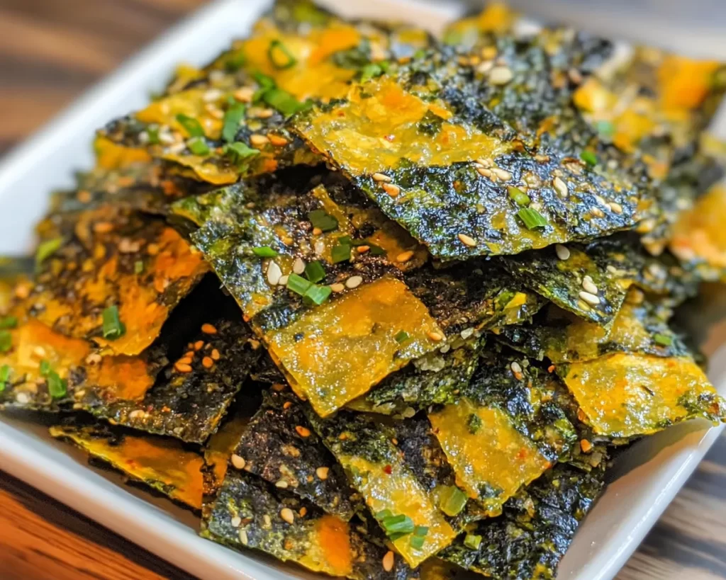 Weird Snacks: Crispy Seaweed Chips With Sriracha Mayo in 15 Minutes