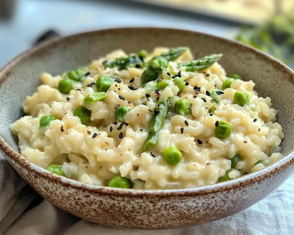 Spring Dinner Ideas: Creamy Asparagus Risotto in 30 Minutes