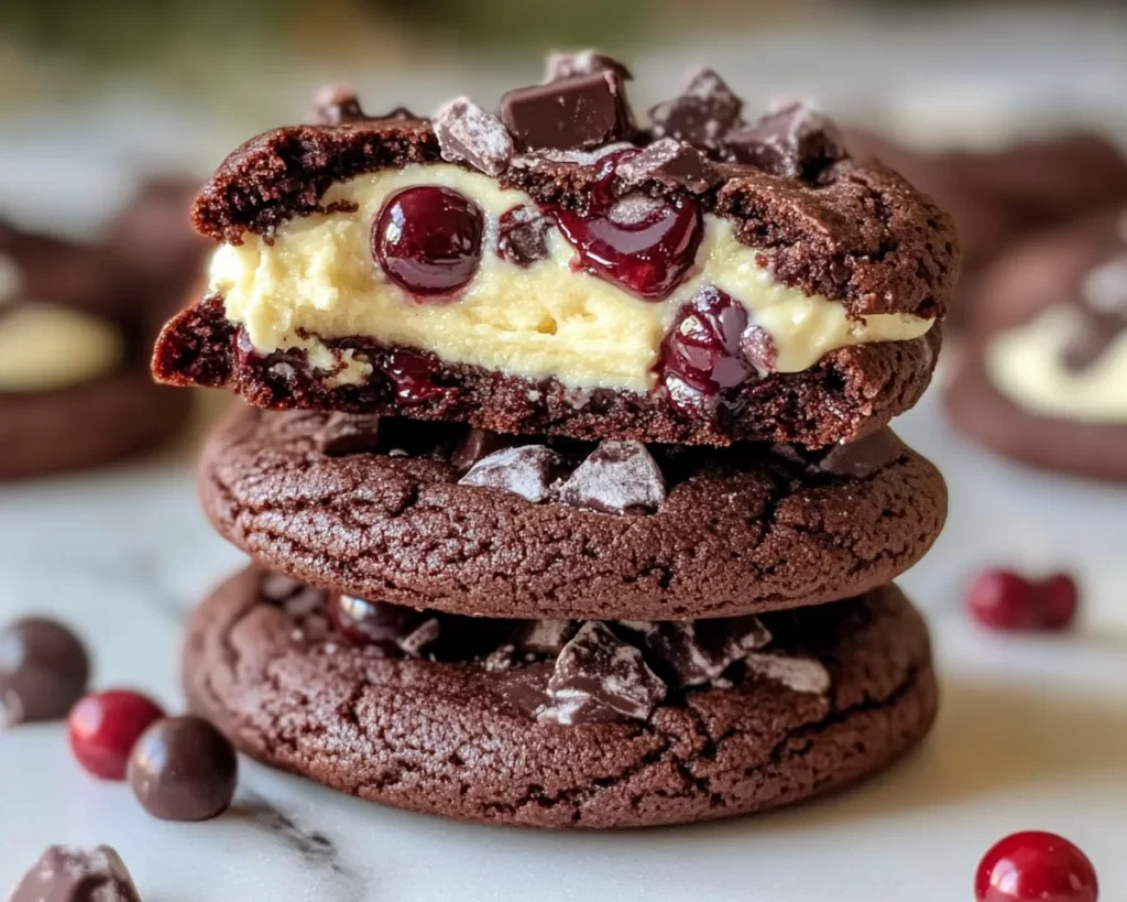 Black Forest Cookie: Cheesecake Stuffed Black Forest Cookies in 30 Minutes