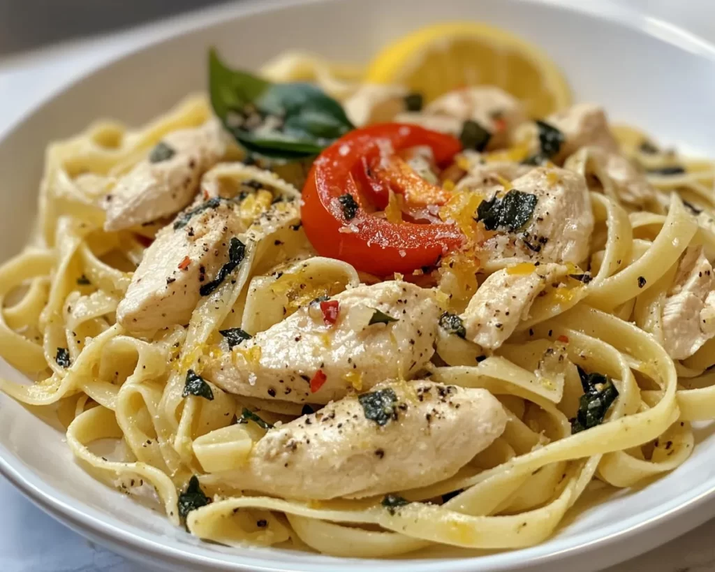 Spring Dinner Ideas: Lemon Basil Chicken Pasta in 20 Minutes