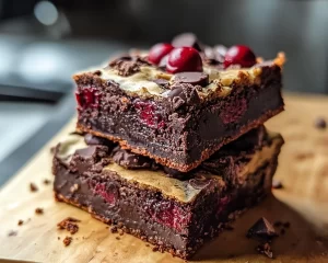 Black Forest Cookie: Fudge Topped Black Forest Cookie Bars in 25 Minutes