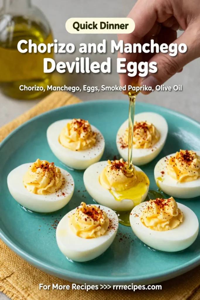 Deviled Eggs: Chorizo and Manchego Deviled Eggs With Smoked Paprika in 25 Minutes