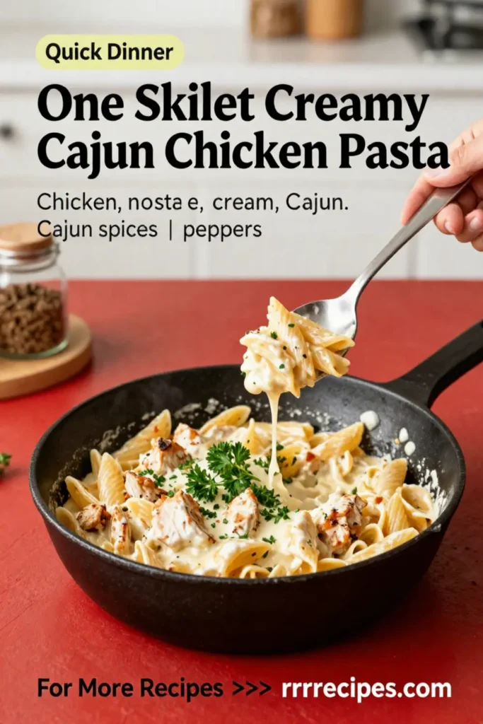 Dinner Ideas: One Skillet Creamy Cajun Chicken Pasta in 25 Minutes