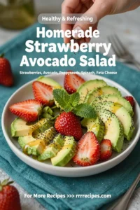 Homemade Strawberry Avocado Salad With Poppyseed