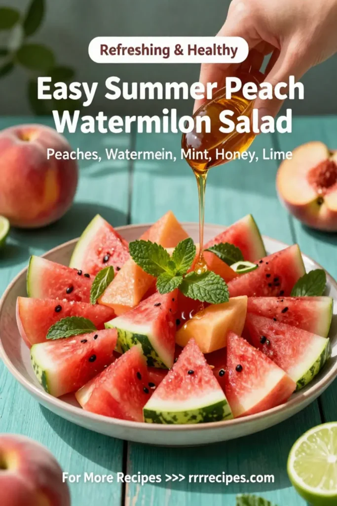 Easy Summer Peach Watermelon Salad