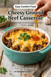 Cheesy Ground Beef Casserole Made With Frozen Potatoes