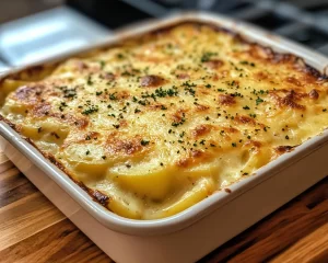 Scalloped Potatoes: Ham and Gruyere Slow Cooker Scalloped Potatoes in 10 Minutes Prep