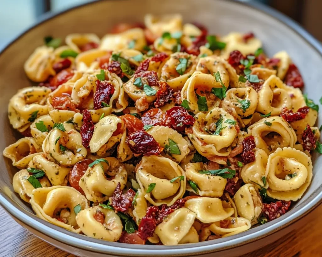 Pasta Salad Recipes: Sun Dried Tomato Tortellini Pasta Salad in 20 Minutes