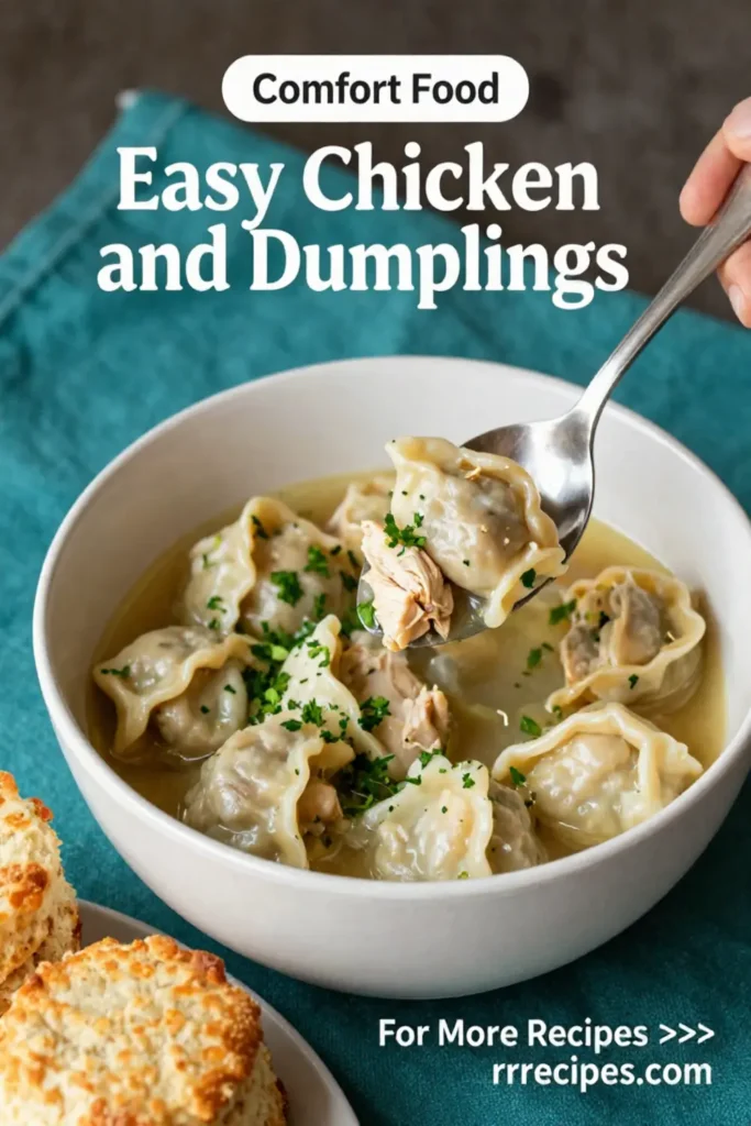 Easy Chicken and Dumplings with Biscuits