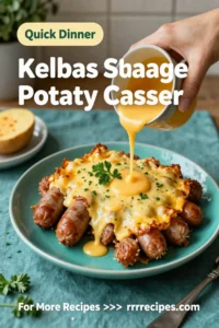 Kielbasa Sausage Cheesy Potato Casserole