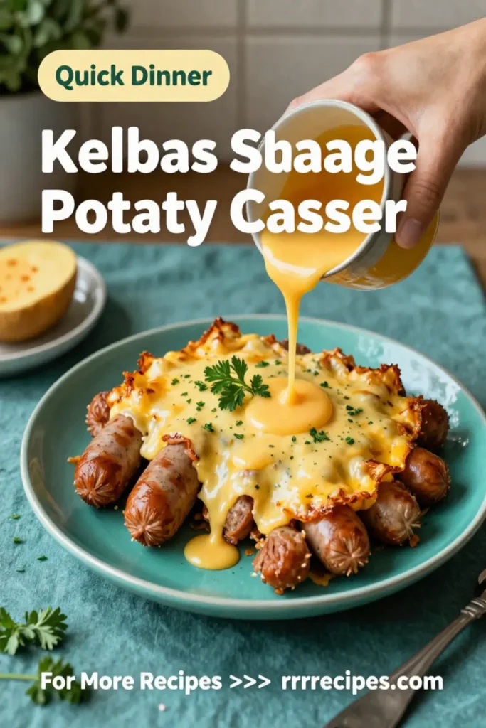 Kielbasa Sausage Cheesy Potato Casserole