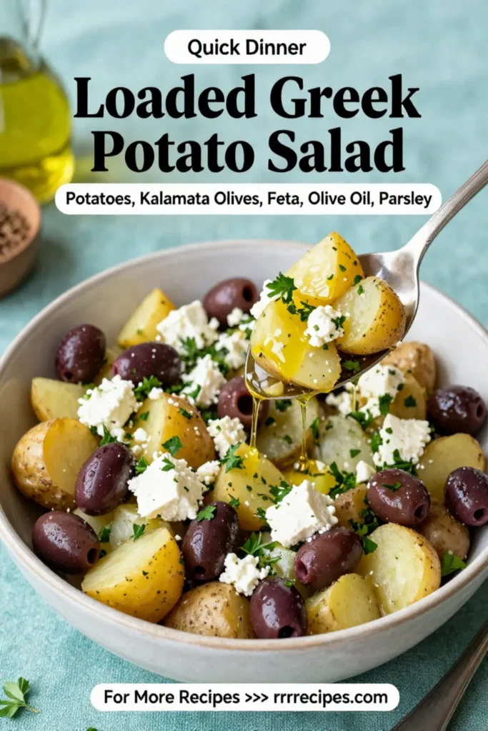 Potato Salad: Loaded Greek Potato Salad With Kalamata Olives and Feta in 20 Minutes