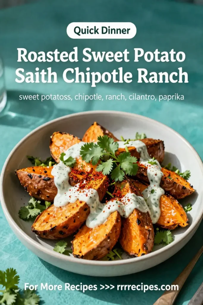 Potato Salad: Roasted Sweet Potato Salad With Chipotle Ranch in 30 Minutes