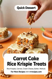 Carrot Cake Recipe: Carrot Cake Rice Krispie Treats With Cream Cheese Frosting in 20 Minutes