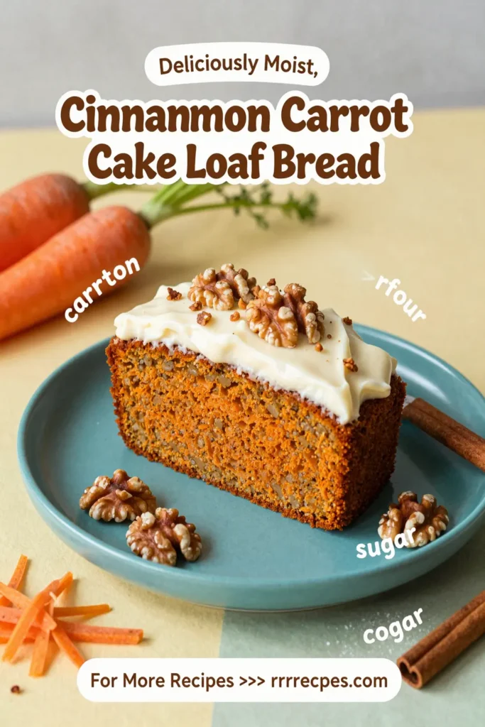 Cinnamon Carrot Cake Loaf Bread