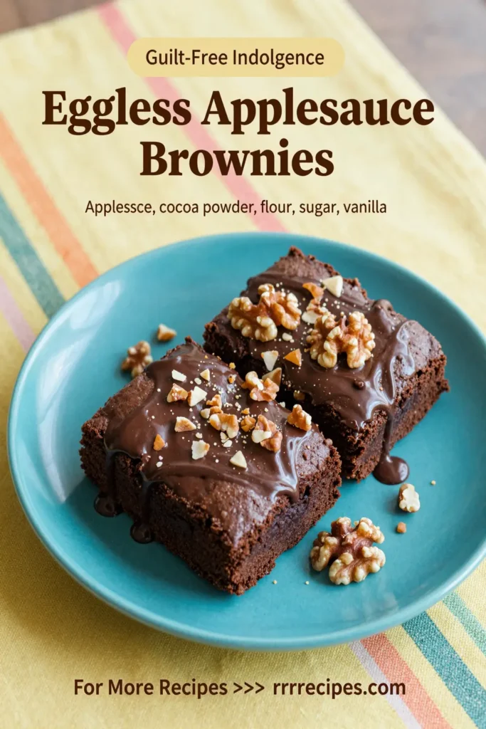 Eggless Applesauce Brownies