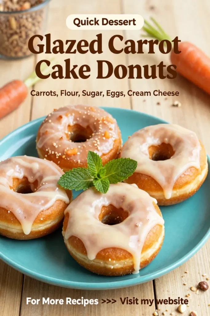 Carrot Cake: Glazed Carrot Cake Donuts With Cream Cheese Icing in 30 Minutes