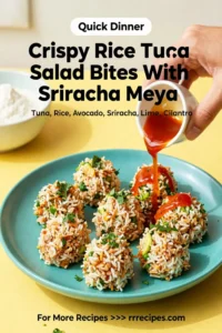 Easy Recipes: Crispy Rice Tuna Salad Bites With Sriracha Mayo in 20 Minutes