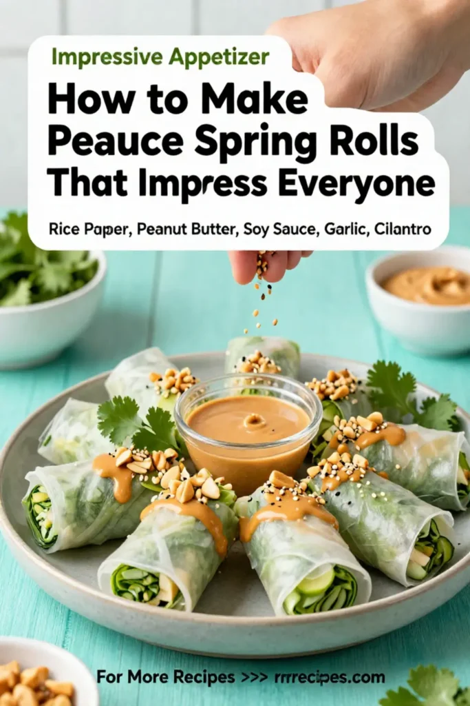 How to Make Peanut Sauce Spring Rolls That Impress Everyone