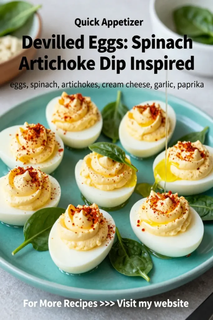 Deviled Eggs: Spinach Artichoke Dip Inspired Deviled Eggs in 20 Minutes