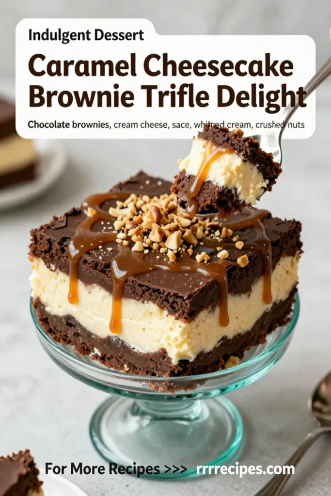 Caramel Cheesecake Brownie Trifle Delight