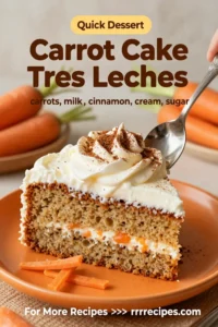 Carrot Cake: Carrot Cake Tres Leches With Cinnamon Whipped Cream in 40 Minutes