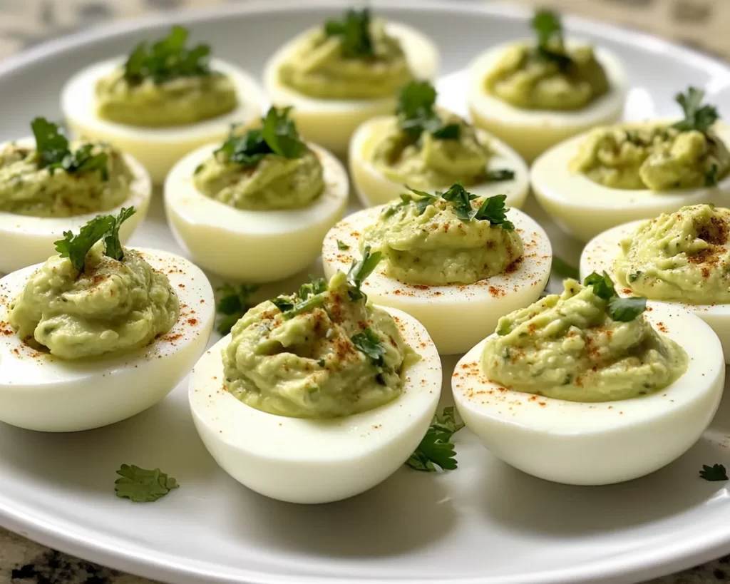 Deviled Eggs: Avocado Deviled Eggs With Lime and Cilantro in 15 Minutes