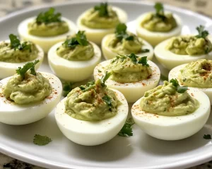 Deviled Eggs: Avocado Deviled Eggs With Lime and Cilantro in 15 Minutes